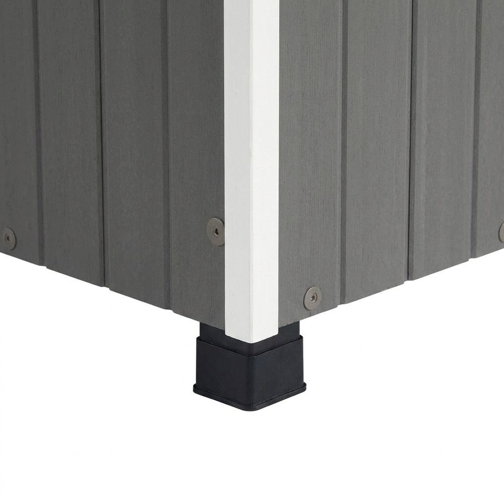 Grey Ecoflex Outdoor Cat House with Traditional Design, Extra Large Size. Picture 4