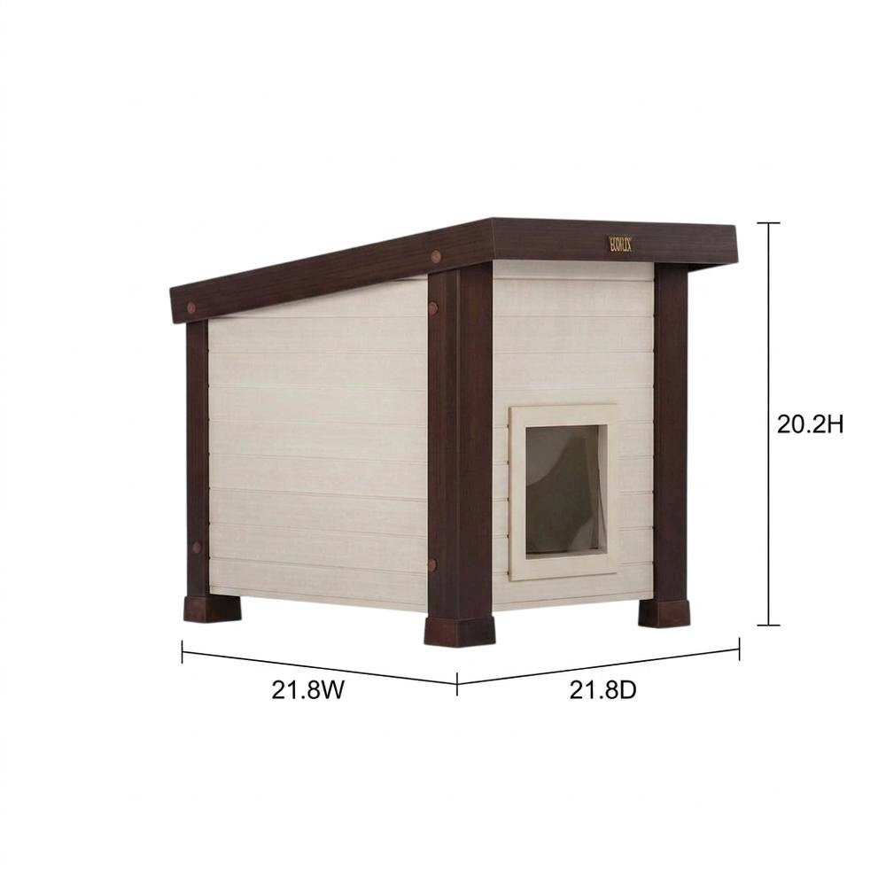 Durable Ecoflex Outdoor Cat Shelter with Rainproof Design and Easy-to-Clean. Picture 7