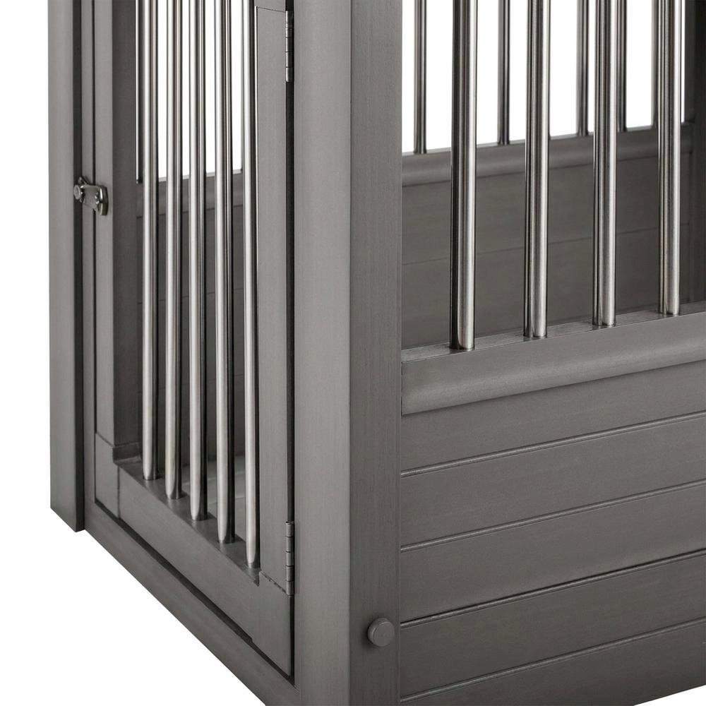 Grey ECOFLEX Dog Crate End Table with Sturdy Design and Comfortable Space. Picture 4