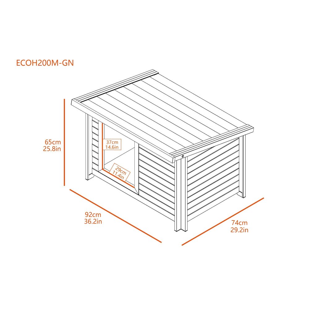 ECOFLEX® Lodge Style Dog House - Medium. Picture 5