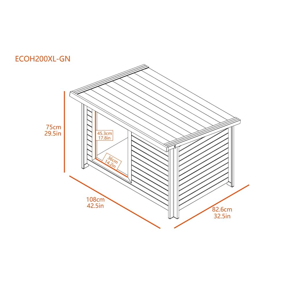 ECOFLEX® Lodge Style Dog House -X Large. Picture 5