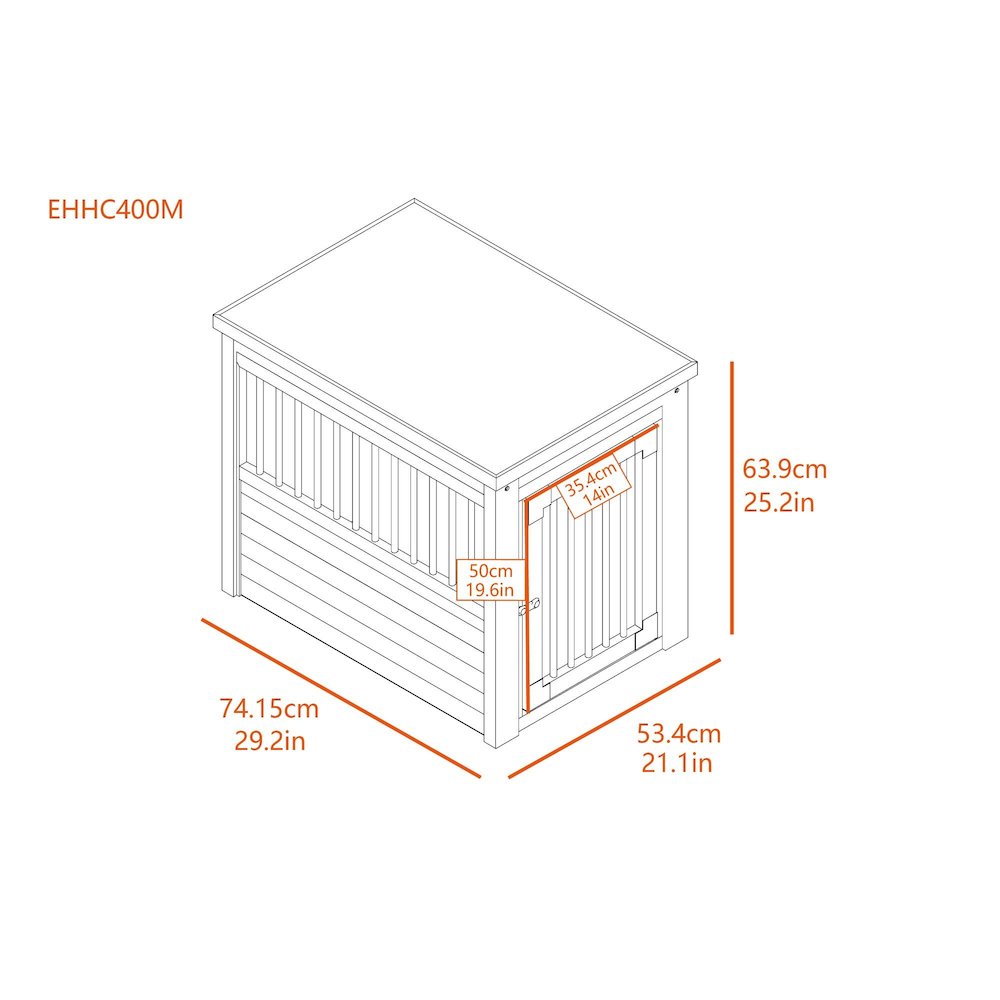 ECOFLEX® Dog Crate End Table - Espresso Medium. Picture 7