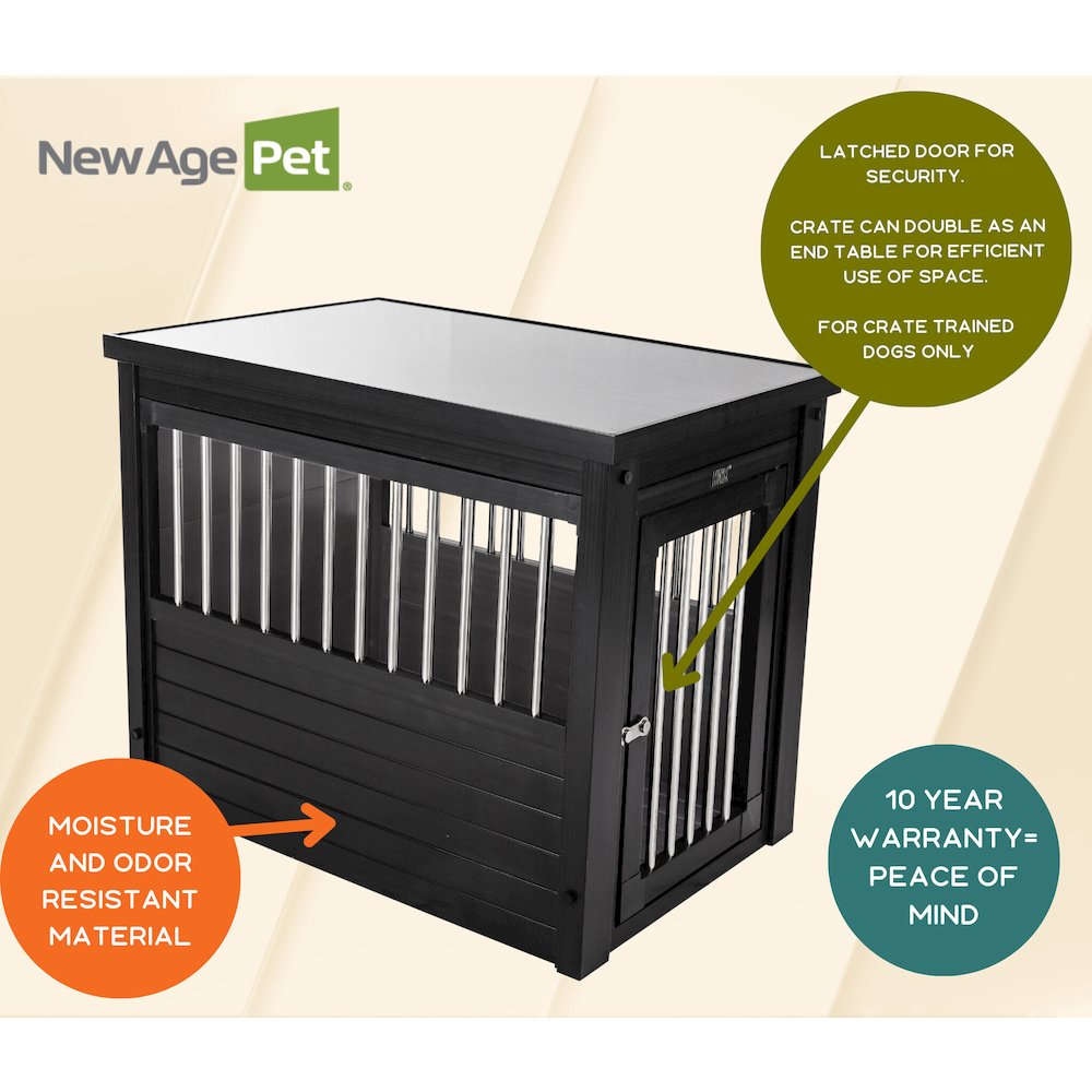 ECOFLEX® Dog Crate End Table - Espresso Medium. Picture 9