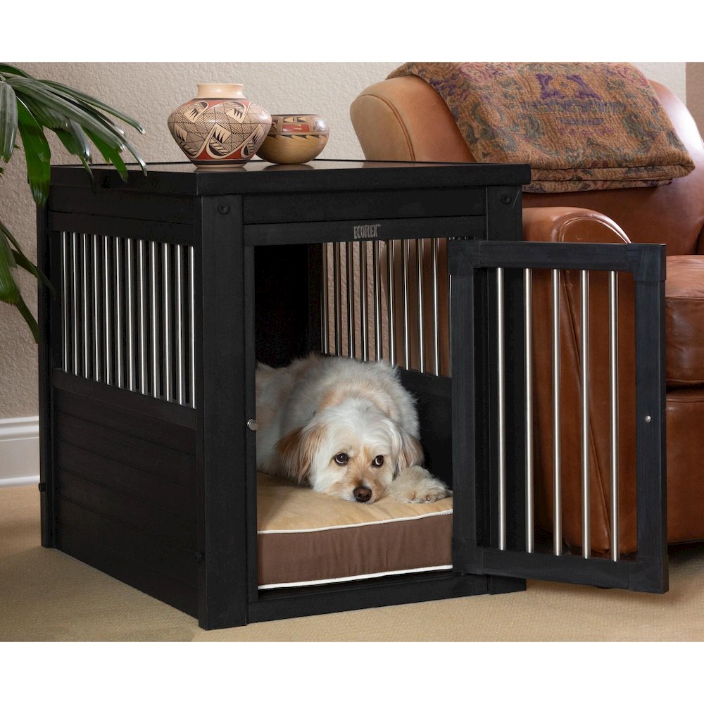 ECOFLEX® Dog Crate End Table - Espresso Medium. Picture 2