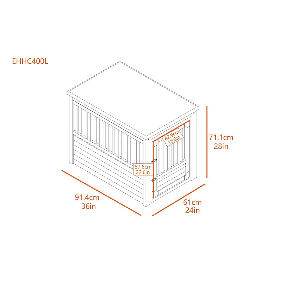 ECOFLEX® Dog Crate End Table - Espresso Large. Picture 7