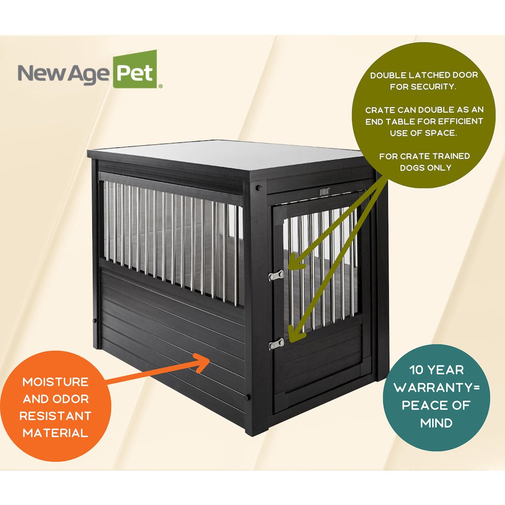 ECOFLEX® Dog Crate End Table - Espresso Large. Picture 9