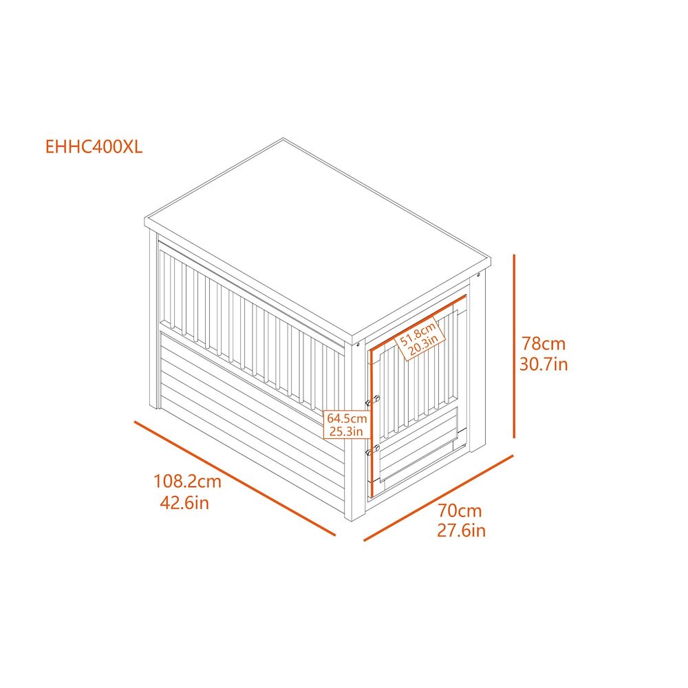 ECOFLEX® Dog Crate End Table - Espresso X-Large. Picture 7