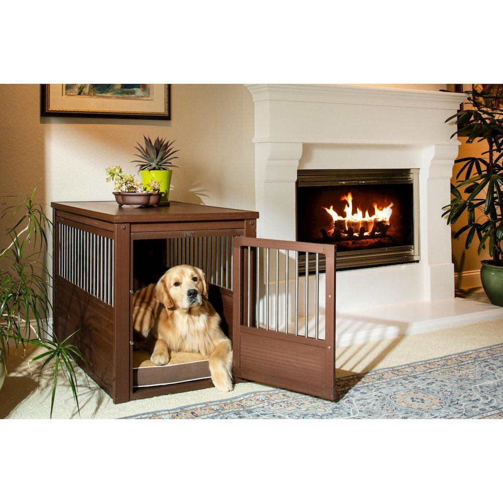 ECOFLEX® Dog Crate End Table - Russet X-Large. Picture 6