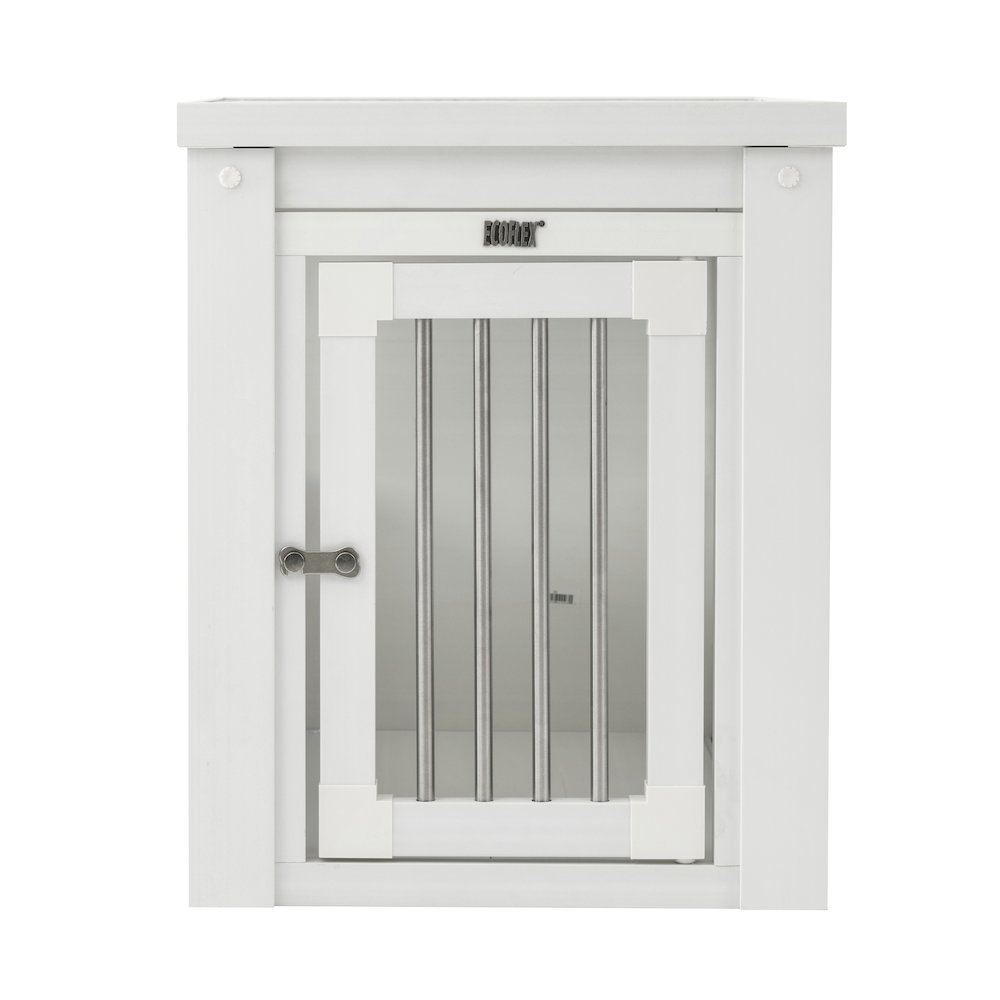 ECOFLEX® Dog Crate End Table - Antique White Small. Picture 1