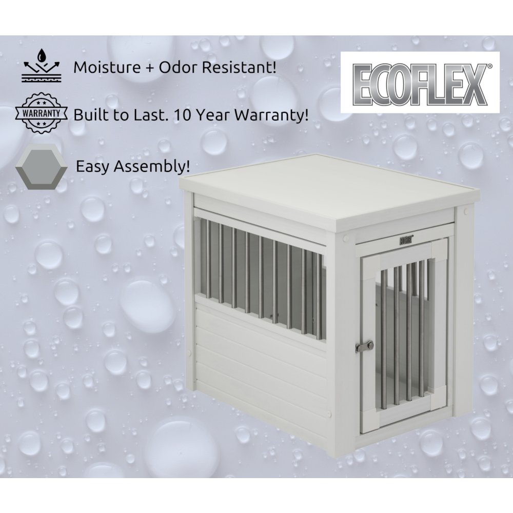 ECOFLEX® Dog Crate End Table - Antique White Small. Picture 8