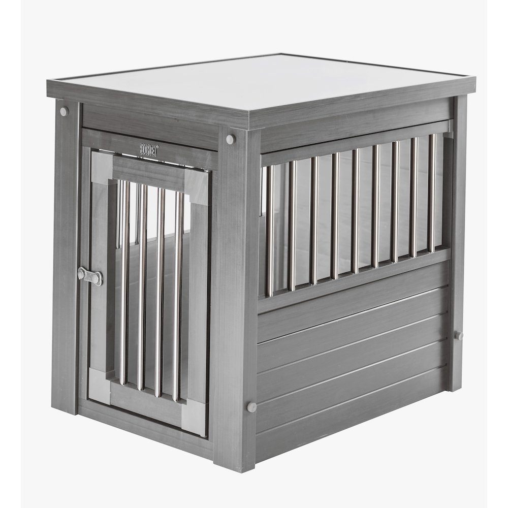 ECOFLEX® Dog Crate End Table - Grey Small. Picture 3
