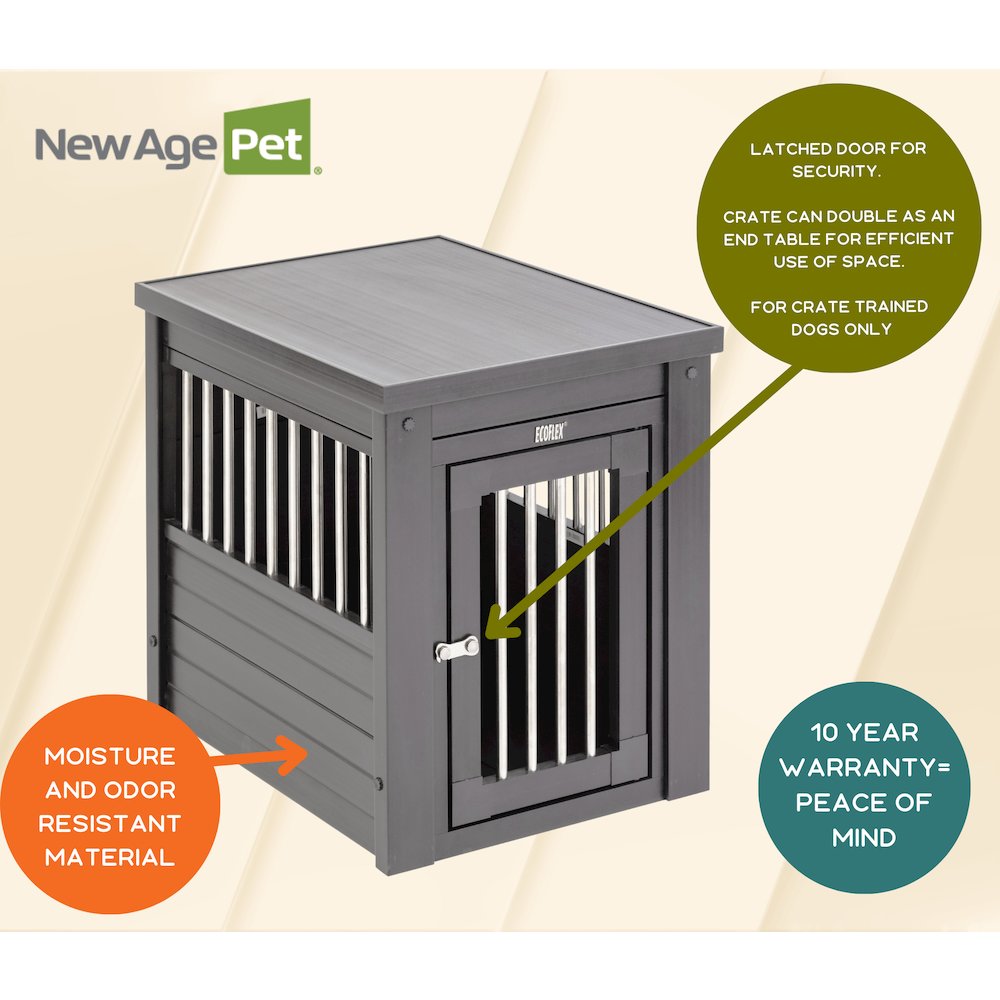 ECOFLEX® Dog Crate End Table - Grey Small. Picture 7