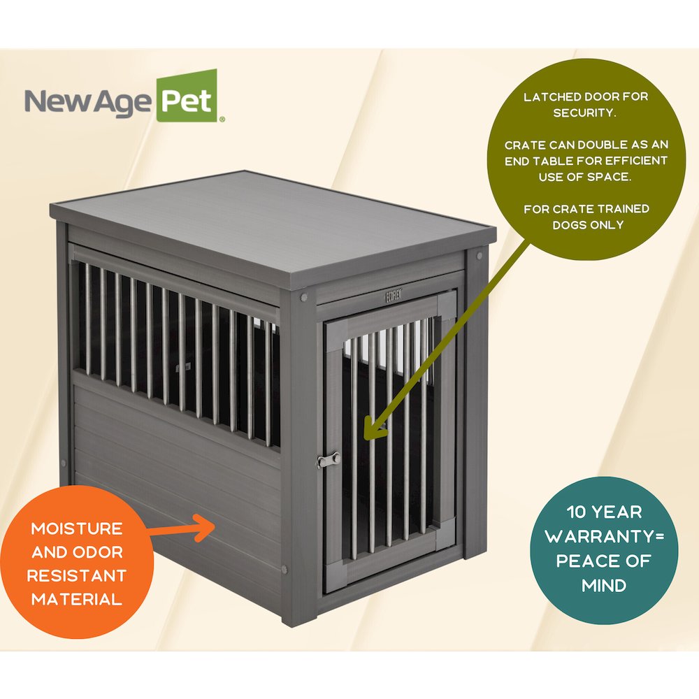 ECOFLEX® Dog Crate End Table - Grey Medium. Picture 9