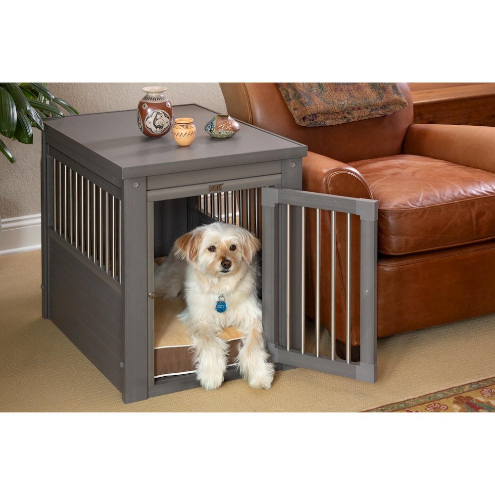 ECOFLEX® Dog Crate End Table - Grey Medium. Picture 6