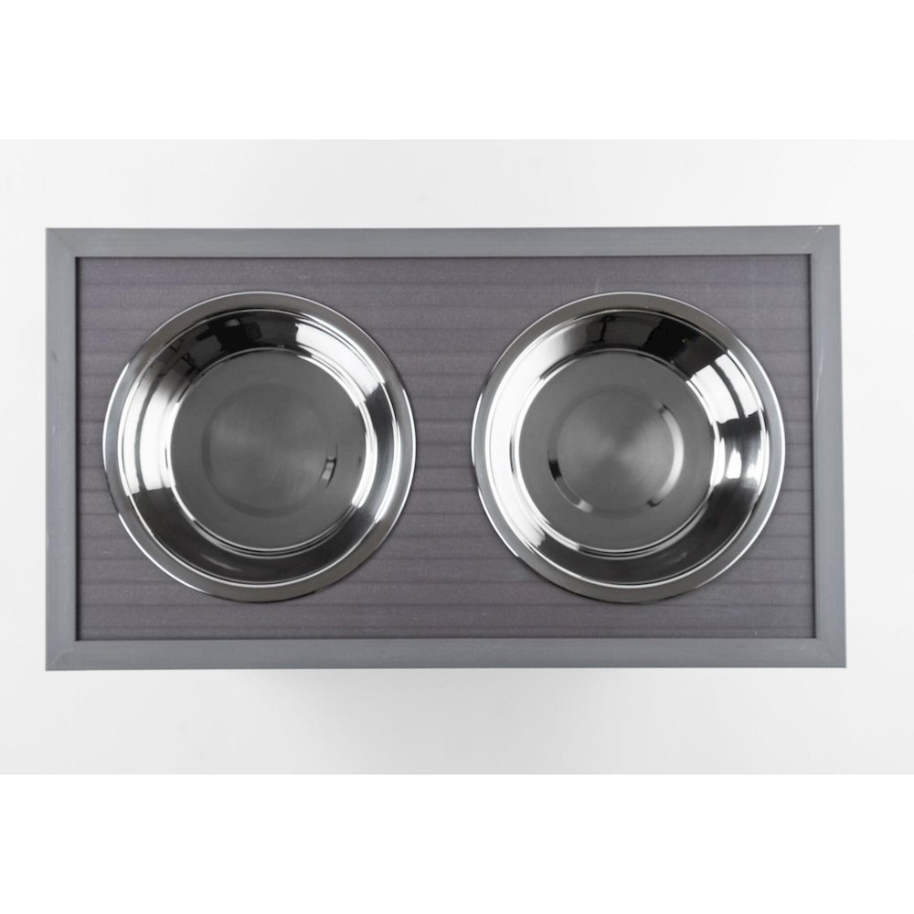 ECOFLEX® Piedmont 2-Bowl Diner with Sliding Lid Storage Bin -Grey. Picture 2