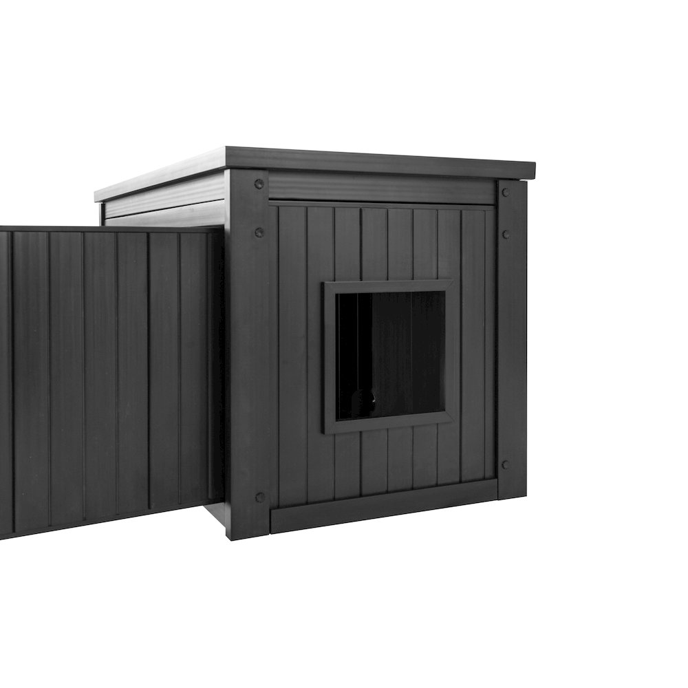 ECOFLEX® LitterLoo Bench Litter Box Cover Espresso. Picture 3