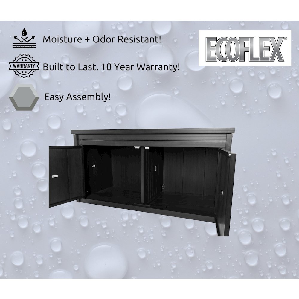 ECOFLEX® LitterLoo Bench Litter Box Cover Espresso. Picture 8