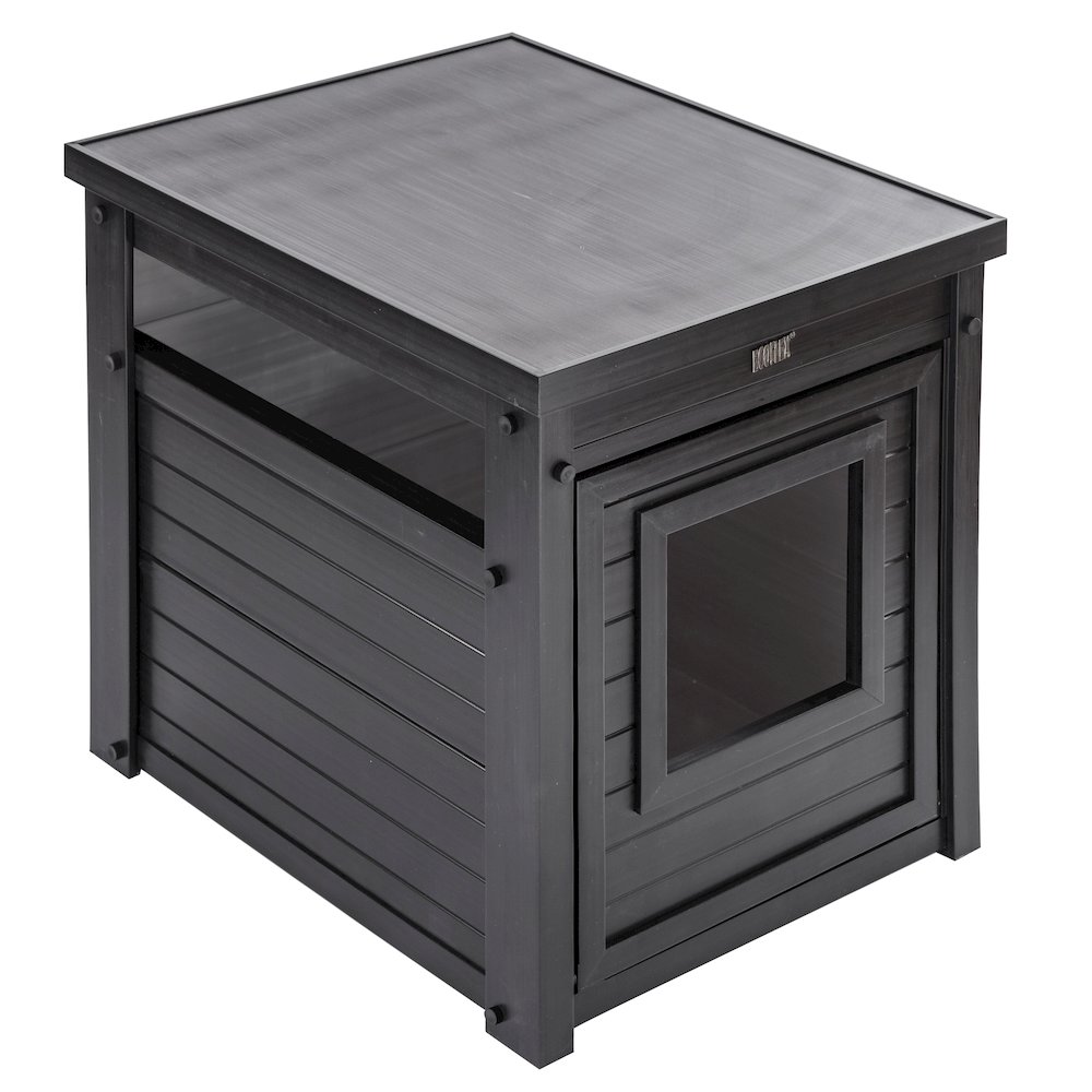 ECOFLEX® Litter Box Cover End Table - Espresso. Picture 1