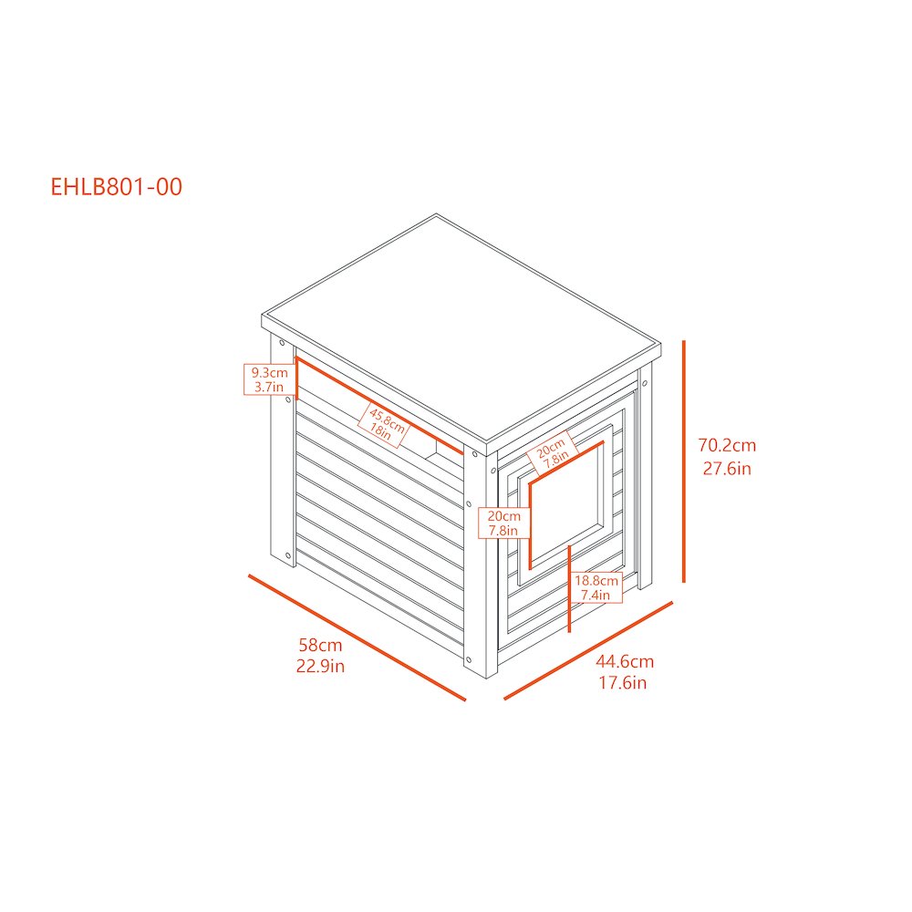 ECOFLEX® Litter Box Cover End Table - Espresso. Picture 7