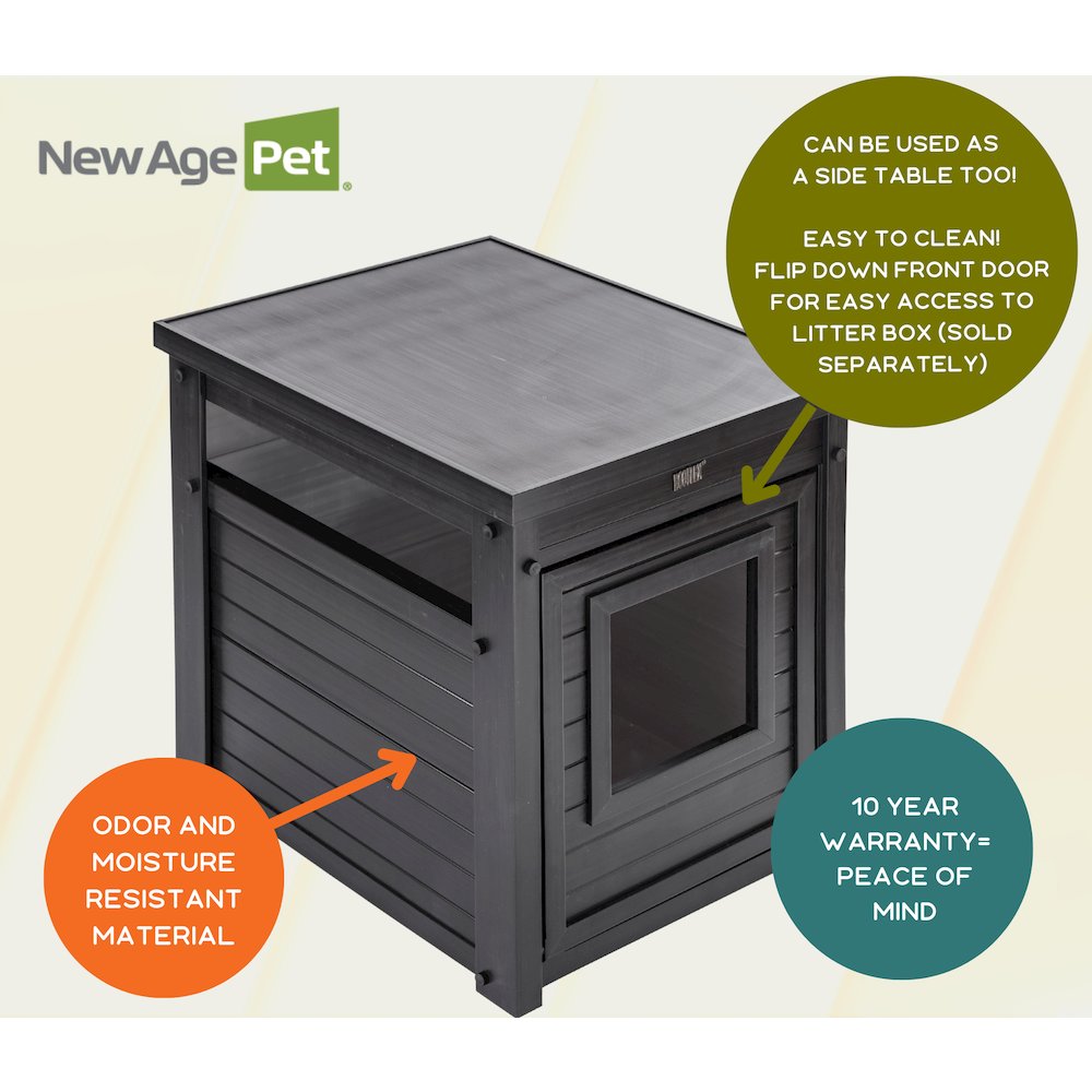 ECOFLEX® Litter Box Cover End Table - Espresso. Picture 9