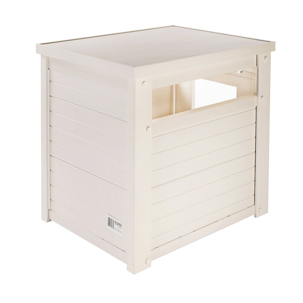 ECOFLEX® Litter Box Cover End Table - Antique White. Picture 3