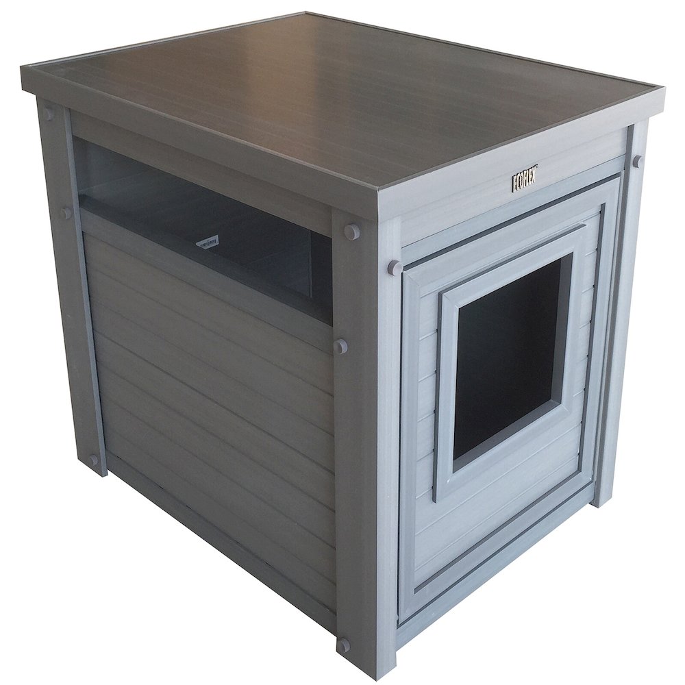 ECOFLEX® Litter Box Cover End Table - Grey. Picture 1