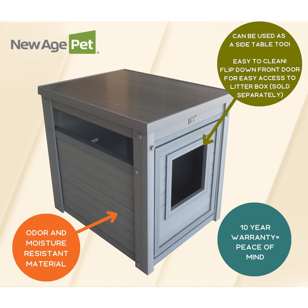 ECOFLEX® Litter Box Cover End Table - Grey. Picture 7