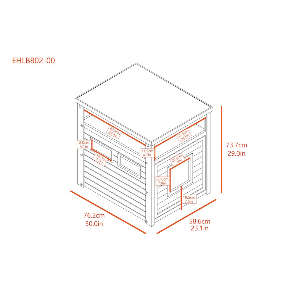 ECOFLEX® Jumbo Litter Box Cover End Table - Espresso. Picture 7