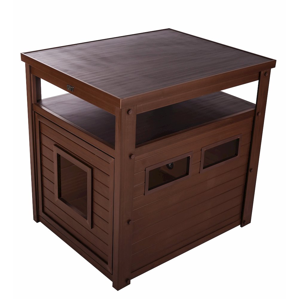 ECOFLEX® Jumbo Litter Box Cover End Table - Russet. Picture 2