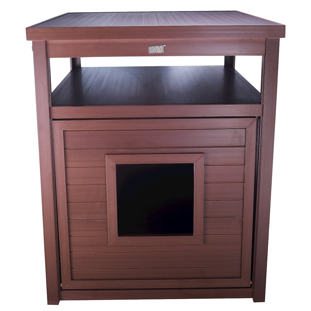 ECOFLEX® Jumbo Litter Box Cover End Table - Russet. Picture 4