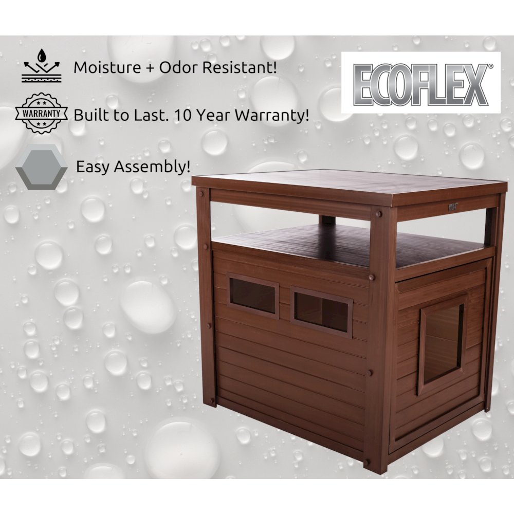 ECOFLEX® Jumbo Litter Box Cover End Table - Russet. Picture 8