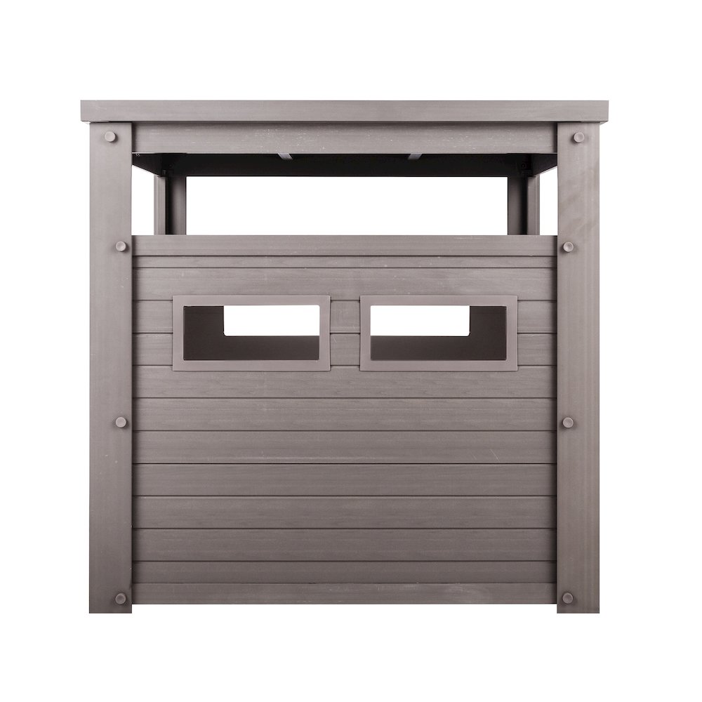 ECOFLEX® Jumbo Litter Box Cover End Table - Grey. Picture 2