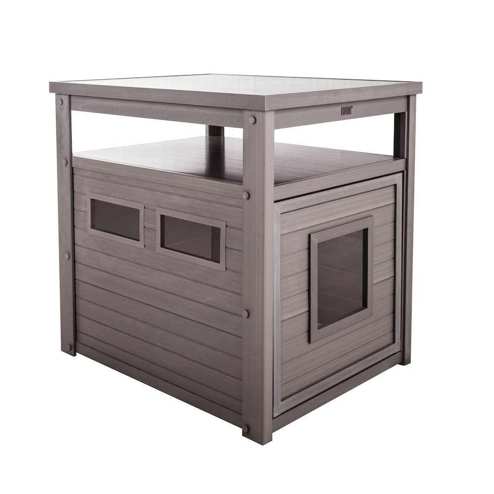 ECOFLEX® Jumbo Litter Box Cover End Table - Grey. Picture 5