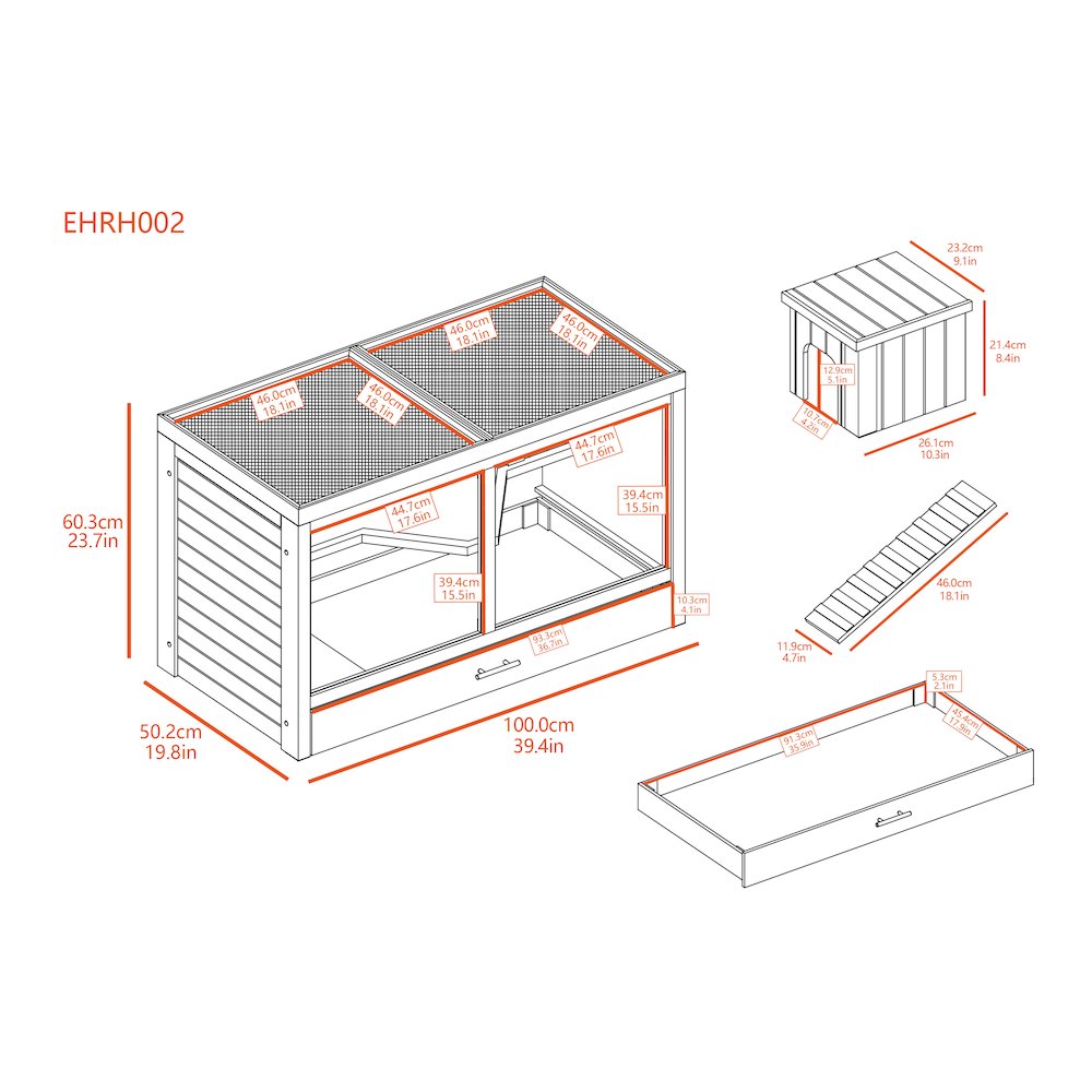 ECOFLEX® Park Avenue Indoor Rabbit Hutch-Maple. Picture 7