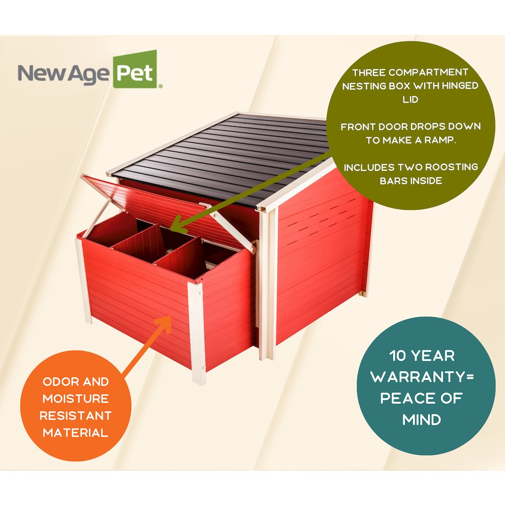 Jumbo Fontana Chicken Barn in Red. Picture 9