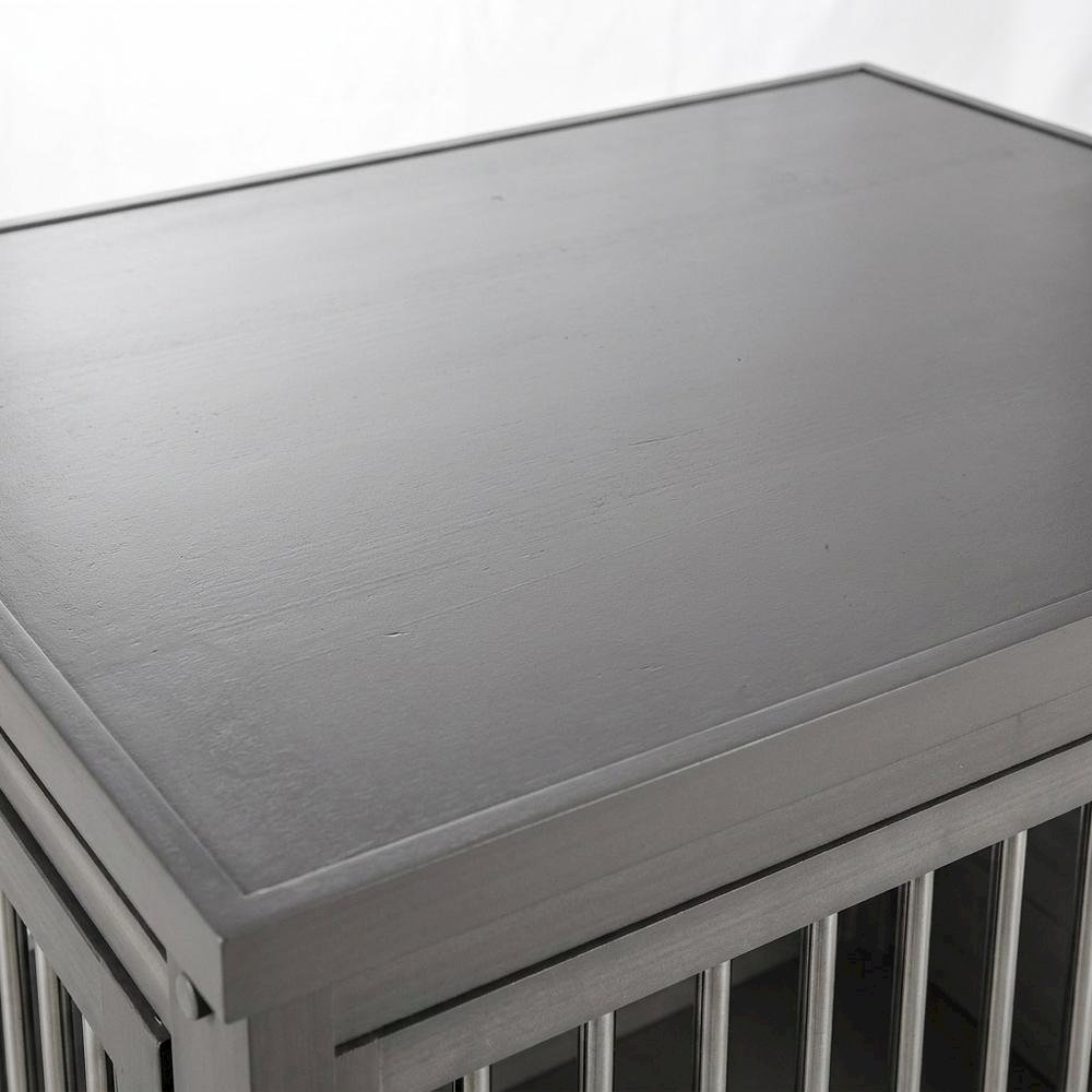 Grey ECOFLEX Dog Crate End Table with Sturdy Design and Comfortable Space. Picture 5