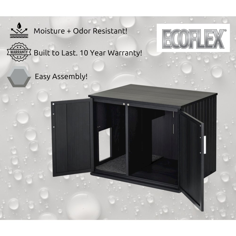 ECOFLEX® Promax LitterLoo Litter Box Cover Table in Espresso. Picture 9
