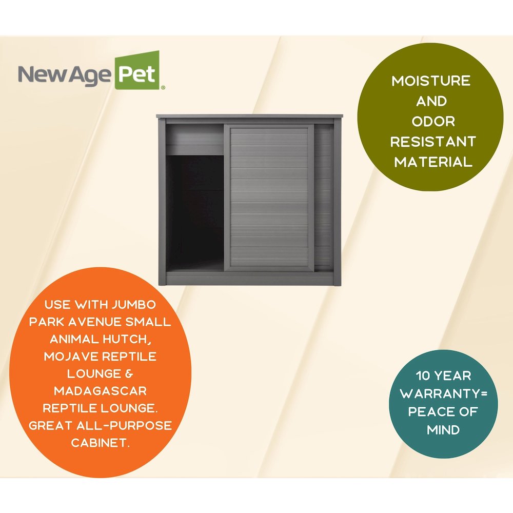 New Age Pet® ECOFLEX® 30" Versa Multi-Purpose Cabinet Stand - Grey. Picture 9