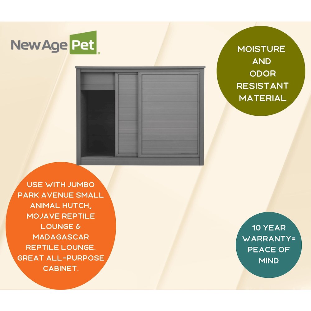 New Age Pet® ECOFLEX® 36" Versa Multi-Purpose Cabinet Stand - Grey. Picture 9