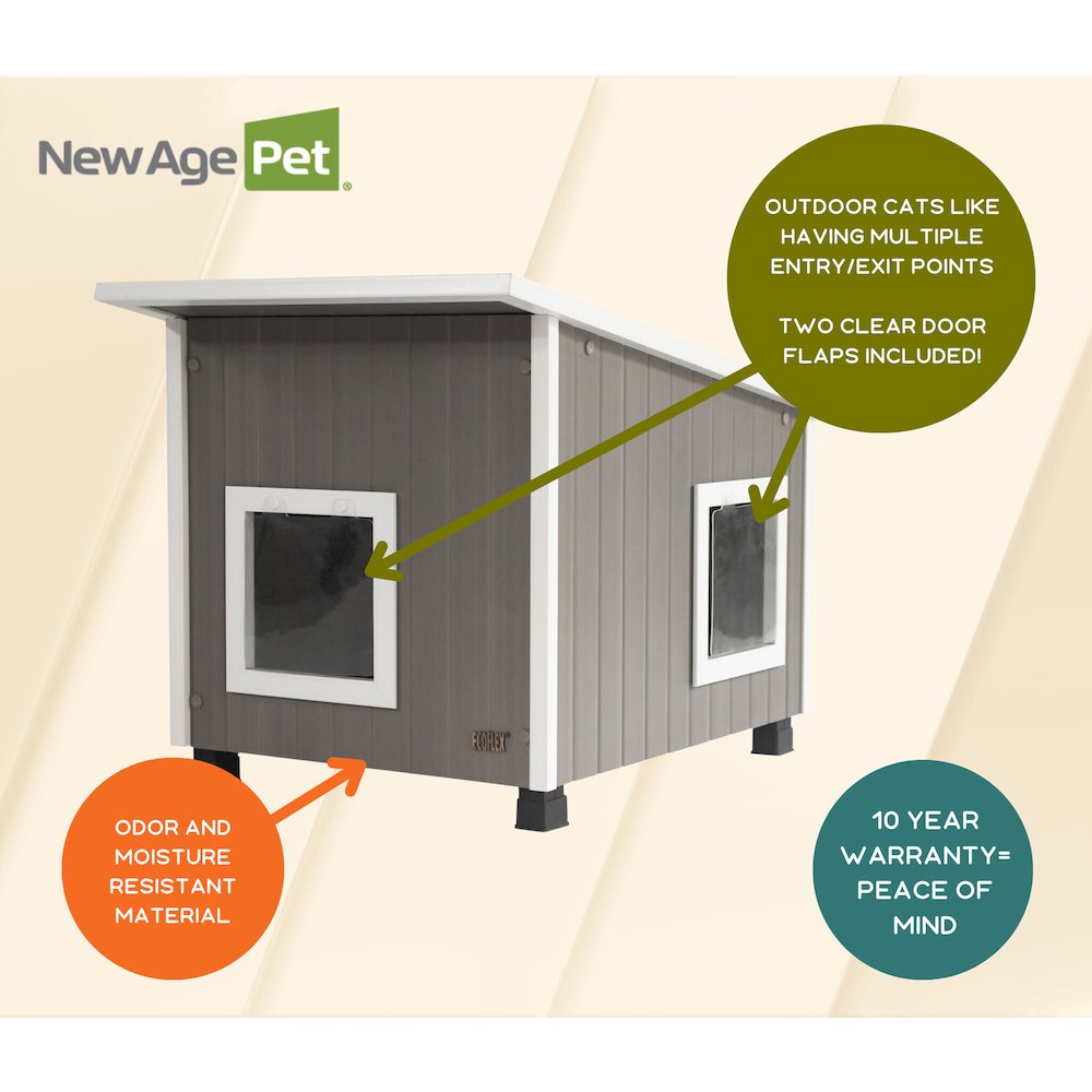 New Age Pet ECOFLEX Outdoor Cat House, XL. Picture 9