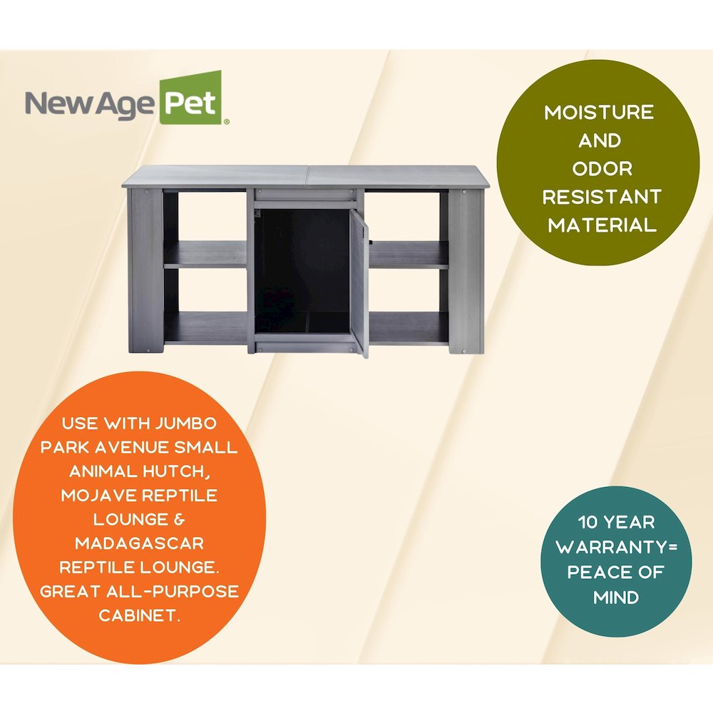 New Age Pet ECOFLEX® 60" Versa Stand in Grey. Picture 9