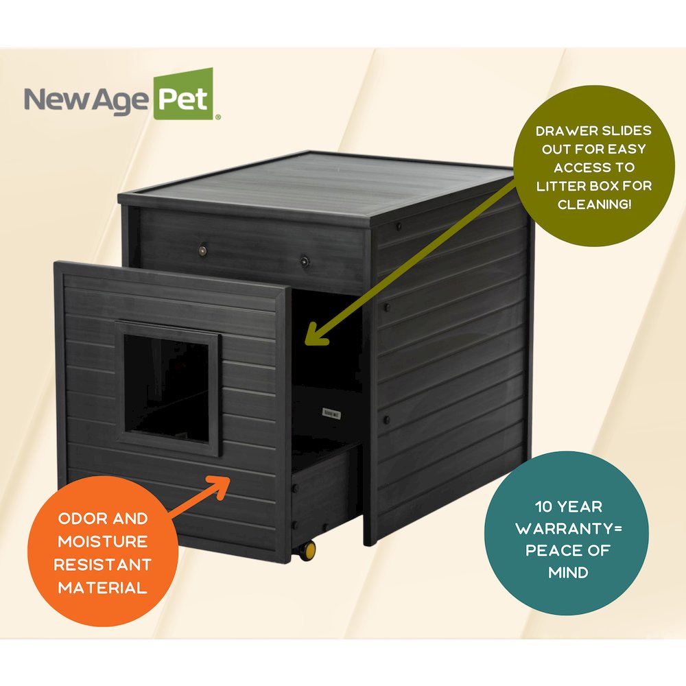 ECOFLEX Freedom Litter Loo End Table with Pull Out Drawer for Easy Clean. Picture 9