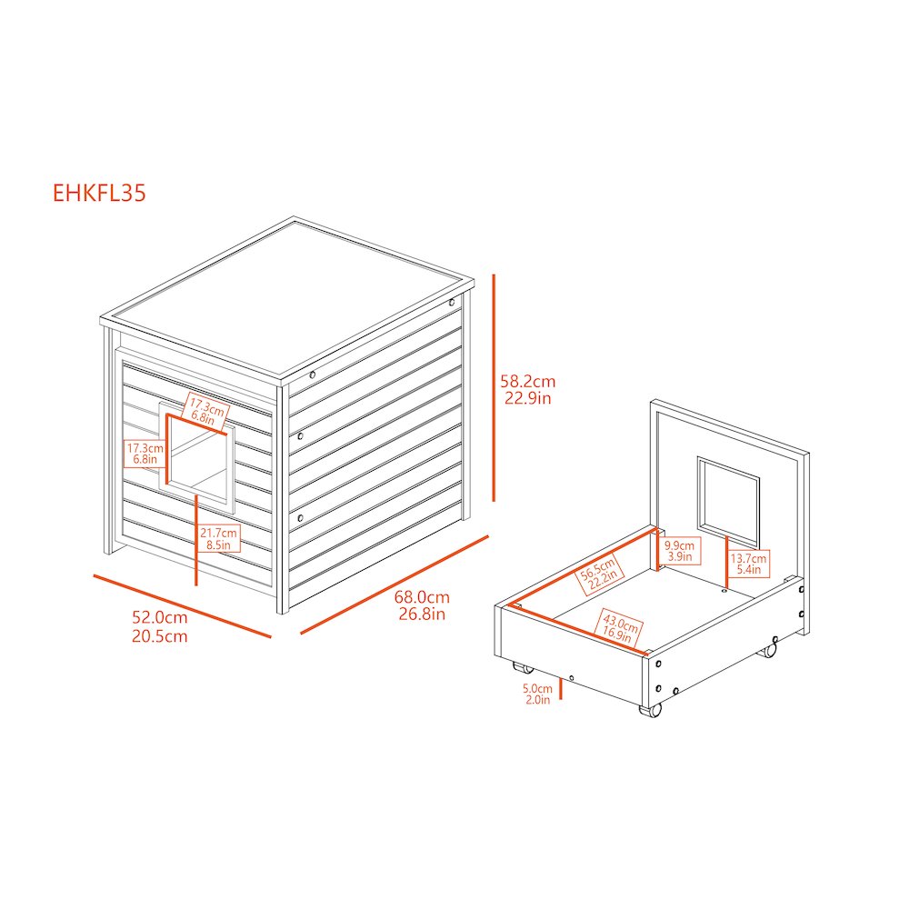 ECOFLEX Freedom Litter Loo End Table with Pull Out Drawer for Easy Clean. Picture 7