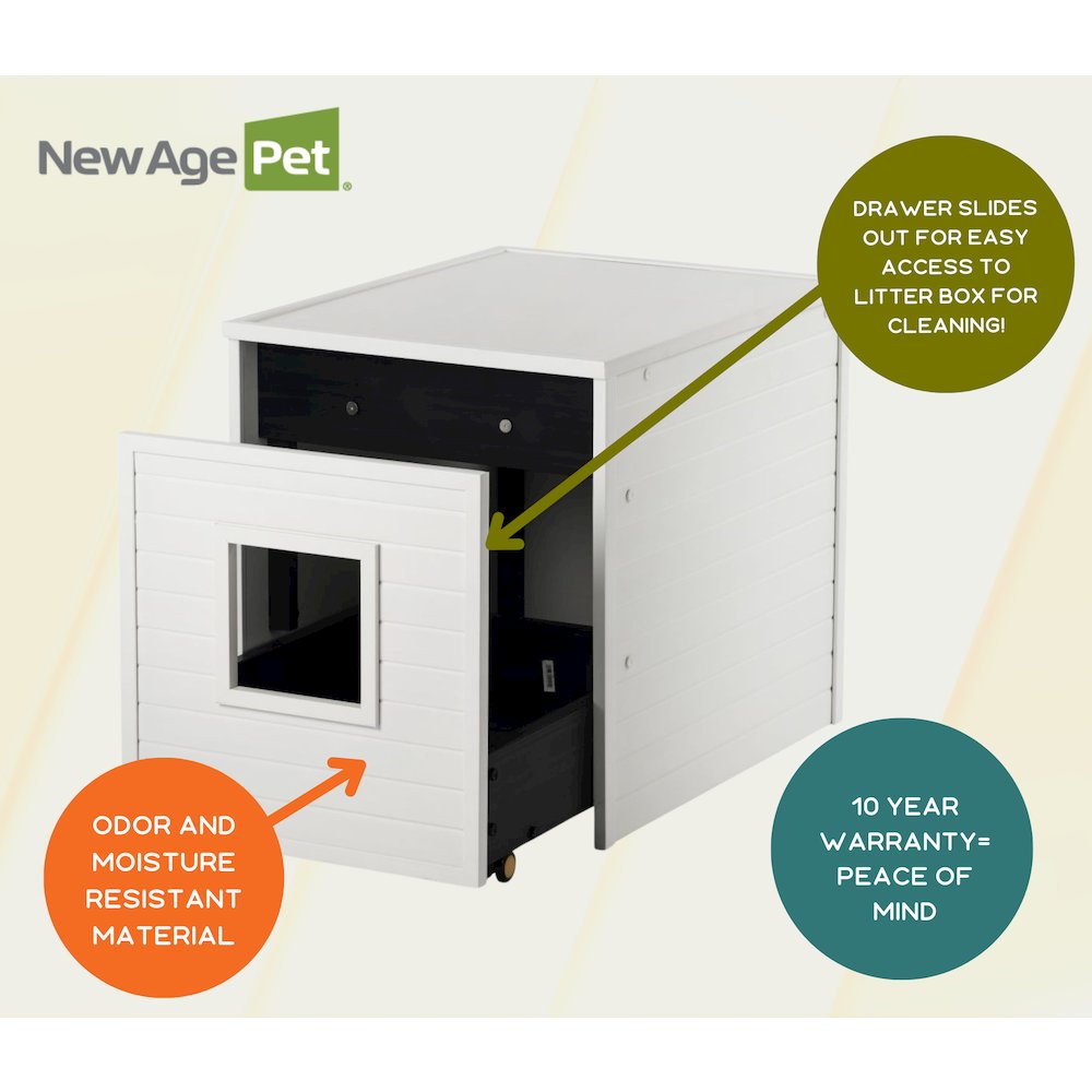 ECOFLEX Freedom Litter Loo End Table with Pull Out Drawer for Easy Clean. Picture 9