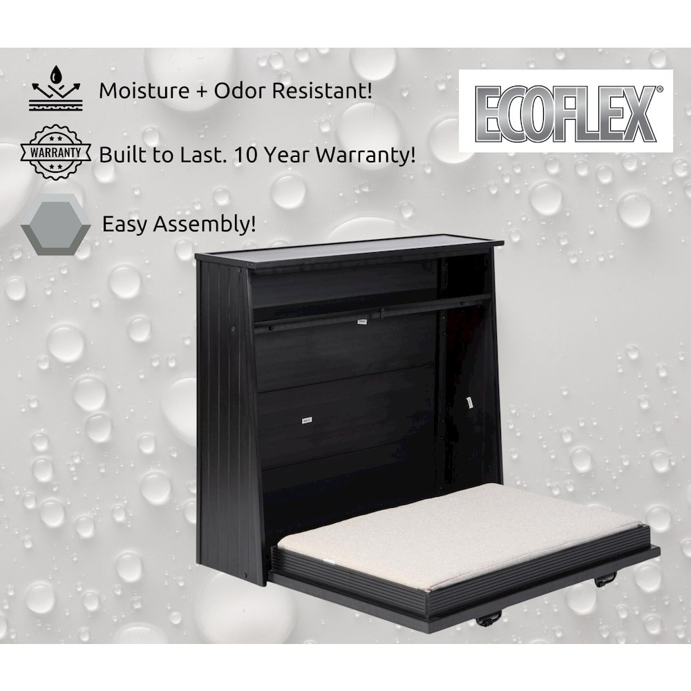 ECOFLEX X-Large Murphy Style Dog Bed in Black Finish. Picture 8