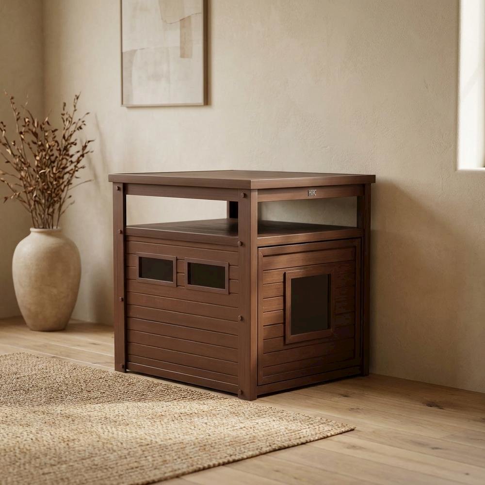 Russet Jumbo Litter Box Cover End Table with Durable Construction. Picture 2