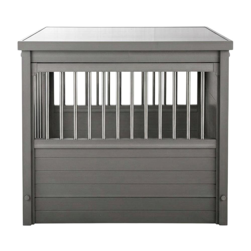 Grey ECOFLEX Dog Crate End Table with Sturdy Design and Comfortable Space. Picture 6