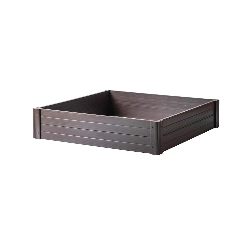 4x4 ECOFLEX Garden Bed, Walnut. Picture 2