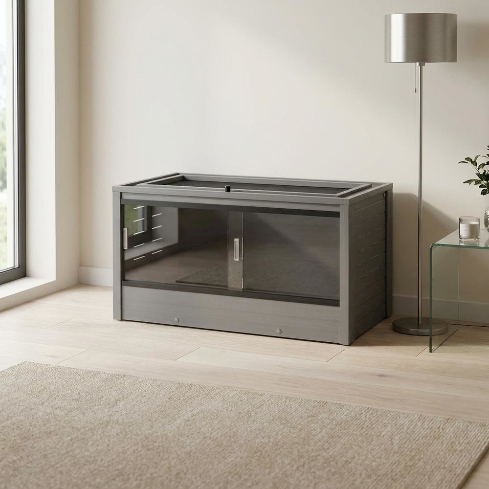 36-Inch Grey Reptile Lounge with Durable Construction and Easy Care. Picture 2