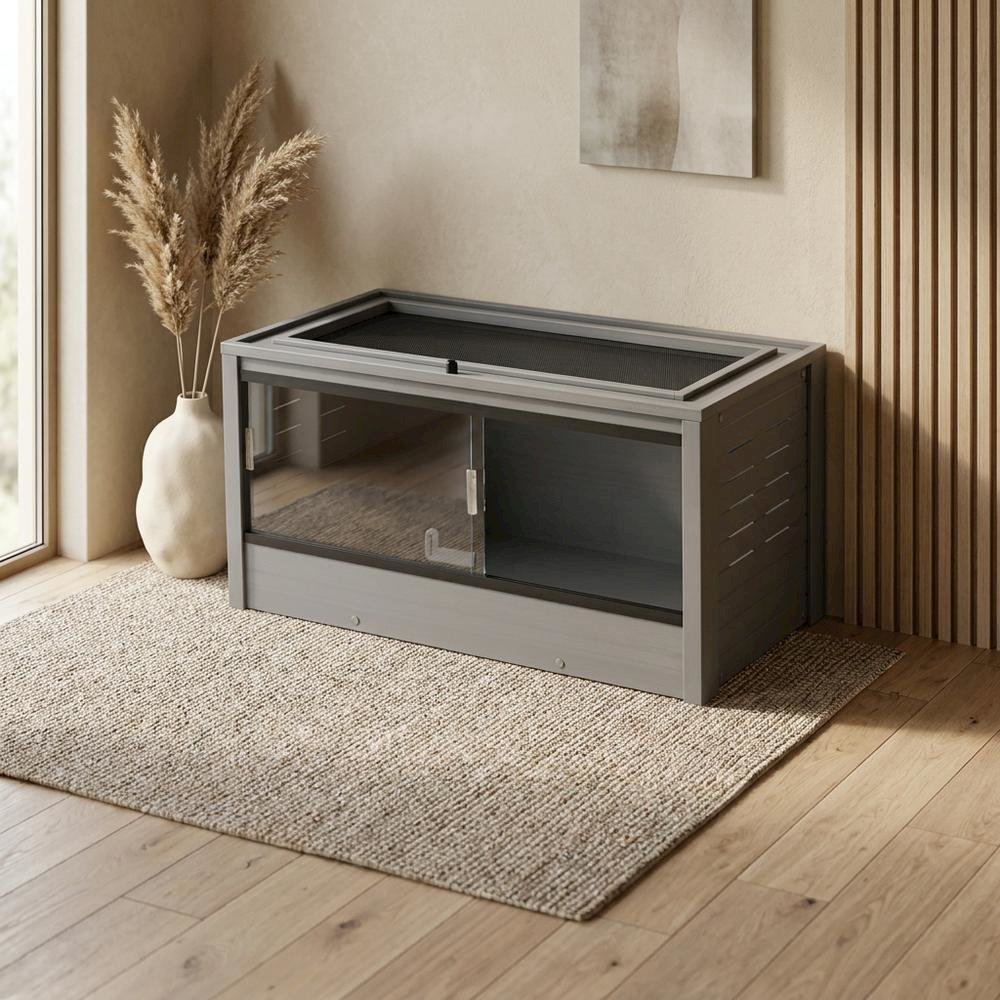 36-Inch Grey Reptile Lounge with Durable Construction and Easy Care. Picture 3